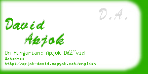 david apjok business card